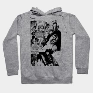 Girl Retro Comic Black No Background Hoodie